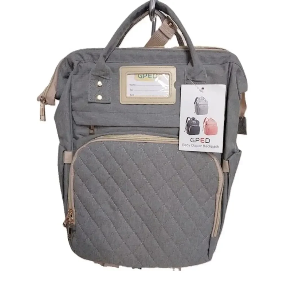 GPED Multifunctional Waterproof Baby Diaper Bag Travel Backpack